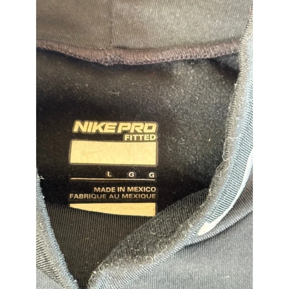 Nike Pro Dri-FIT Princeton Crew Shirt Large Gray‎ Fitted  Long Sleeve Athletic